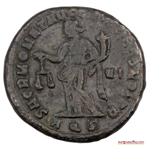 FOLLIS DEL EMPERADOR DIOCLECIANO ACUÑADO EN AQUILEIA EN EL 302DC