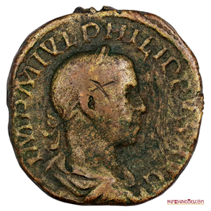 SESTERCIO DEL EMPERADOR PHILIPPUS II ACUÑADO EN EL AÑO 248DC