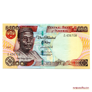ATRACTIVOS 100 NAIRA DE NIGERIA DE 2007 EN ALTO GRADO