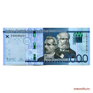 BILLETE DE 2.000 PESOS DOMINICANOS DEL AÑO 2021 EN ALTO GRADO DE CONSERVACIÓN