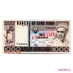 ESPÉCIMEN DE 1.000 ESCUDOS DE CABO VERDE, CON FECHA 1977