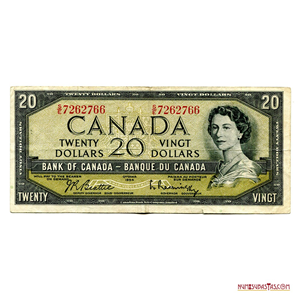 BILLETE DE 20 DÓLARES DE CANADÁ DE 1954