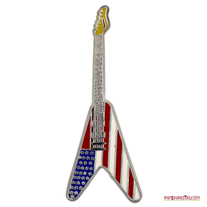 MONEDA EN FORMA DE GUITARRA GIBSON FLYING V AMERICAN FLAG  DE SOMALIA