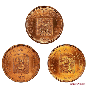 ESCASO SET DE LAS 3 PUYAS “DE COBRE” 1974, 1976 Y 1977