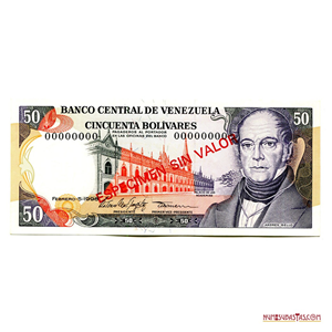 ESPECIMEN SIN VALOR DE 50BS DE FEBRERO-5-1998