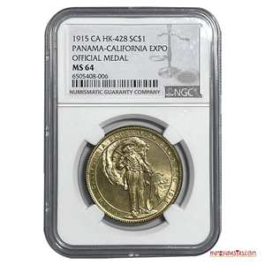 MEDALLA OFFICIAL SOUVENIR DE LA PANAMÁ - CALIFORNIA EXPO, USA, CALIFORNIA, ANGON, 1915.
