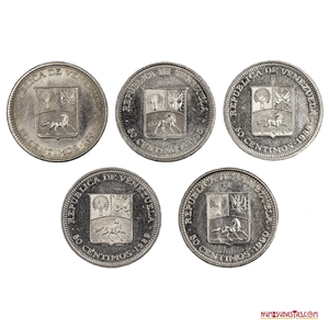 SERIE COMPLETA DE REALES 1965, 1985, 1988, 1989 Y 1990