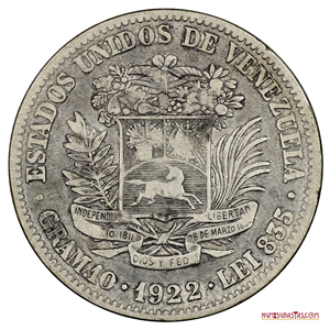 MONEDA DE 2BS DE PLATA DEL AÑO 1922