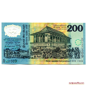 200 RUPEES DE POLÍMERO CONMEMORATIVOS DEL 50ANIV DE LA INDEPENDENCIA DE SRI LANKA