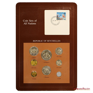 ESCASO MINT SET DE SEYCHELLES 1977 CON SOBRE DE PRIMER DÍA