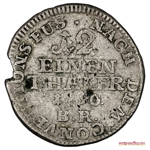 ESCASO 1/12 DE THALER DE PLATA DE 1790 DEL PRINCIPADO DE LIPPE