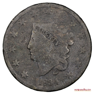 ONE CENT DE 1834, CIRCULANTE OFFICIAL EN VENEZUELA