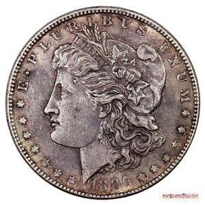 1$ MORGAN DE PLATA ACUÑADO EN EL AÑO 1886