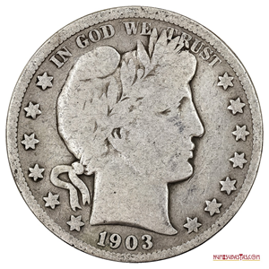 ESCASO ½$ BARBER ACUÑADO EN EL AÑO 1903