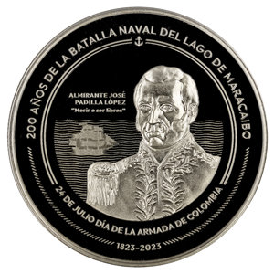 10.000PESOS DEL BICENTENARIO DE LA BATALLA NAVAL DEL LAGO DE MARACAIBO, HOMENAJE A PADILLA