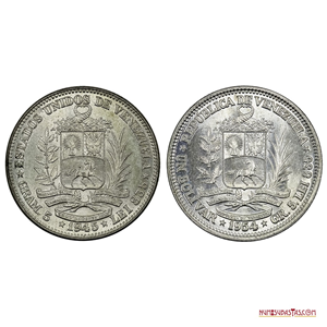 MONEDAS DE PLATA DE 1BS DE 1945 Y 1954 EN ALTO GRADO DE CONSERVACIÓN