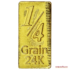 MICRO LINGOTE DE ¼ GRANO O 0,0162GRAMOS DE ORO PURO POR PREMIER RARE COINS