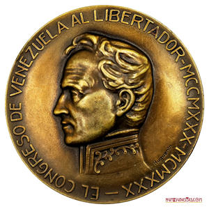 MEDALLA DE CONGRESO EN EL CENTENARIO DE LA MUERTE DEL LIBERTADOR SIMÓN BOLÍVAR