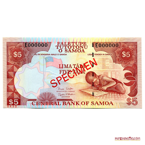 SPECIMEN DEL BILLETE DE 5 TALA DEL 2006 DE SAMOA