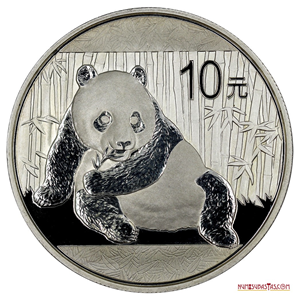 1 ONZA DE PLATA PURA PROOF, PANDA DE 10 YUAN 2015