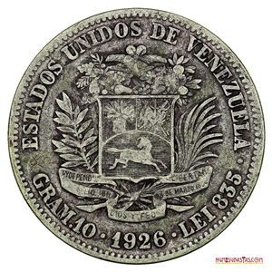 MONEDA DE PLATA DE 2BS DEL AÑO 1926