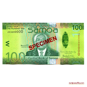 SPECIMEN DE 100 TALA DE SAMOA, 2012