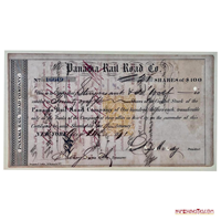 BONO DE 21 ACCIONES DE $100, PANAMÁ RAIL ROAD, 1871