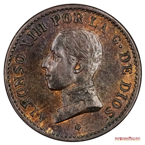 BELLO EJEMPLAR DE 1 CENTÉSIMO DE PESETA DE 1912 EN ALTO GRADO DE CONSERVACIÓN