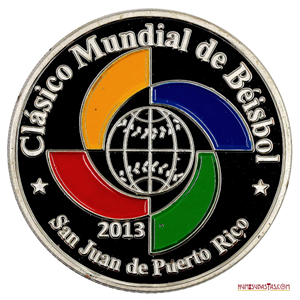 MEDALLA ESMALTADA DEL CLÁSICO MUNDIAL DE BEISBOL SAN JUAN DE PUERTO RICO 2013