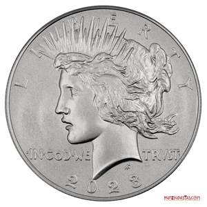 1$ DE PLATA 2023 CONMEMORATIVO DEL PEACE