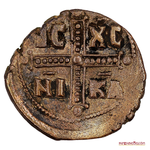 FOLLIS BIZANTINO ACUÑADO ENTRE LOS AÑOS 1034 Y 1041 BAJO MIGUEL IV