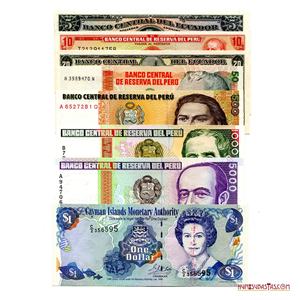 LOTE DE 8 BILLETES VARIADOS DE AMÉRICA EN ALTO GRADO DE CONSERVACIÓN