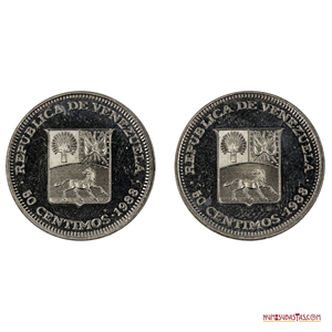 PAREJA DE VARIANTES DEL REAL DE 1988 PROOFLIKE Y STANDARD, EN ALTO GRADO
