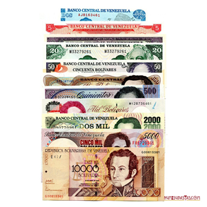 LOTE DE 13 BILLETES VENEZOLANOS EN ALTO GRADO DE CONSERVACIÓN 1989-2005