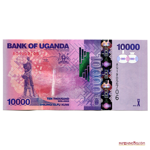 BILLETE DE 10.000 SHILINGI DE UGANDA DE 2013 CON HOLOGRAMA EN ALTO GRADO DE CONSERVACIÓN