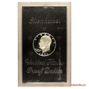 GRAN MONEDA DE PLATA DE 1$ EISENHOWER 1971 PROOF