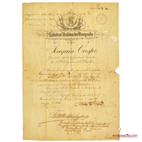 ASCENSO MILITAR FIRMADO POR JOAQUÍN CRESPO