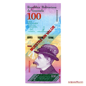 MUESTRA SIN VALOR DE 100BS DEL 15 DE ENERO DE 2018