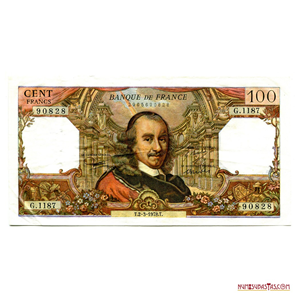 BILLETE DE 100 FRANCOS FRANCESES DEL AÑO 1978