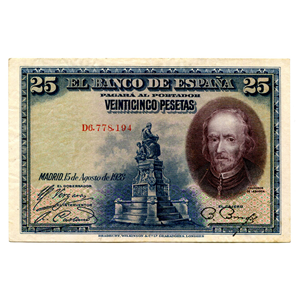 BILLETE DE 25 PESETAS DE 1928 EN BUEN GRADO DE CONSERVACIÓN