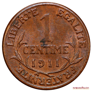 HERMOSO CENTIME DE 1911 ESTILO ART DECÓ EN ALTO GRADO DE CONSERVACIÓN
