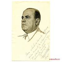 FOTO AUTOGRAFIADA Y COPIA MECANOGRAFIADA DE UNA CARTA DE ISAÍAS MEDINA ANGARITA