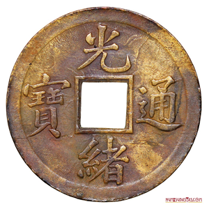 CASH DEL EMPERADOR GUANGXU, KWANTUNG, 1875-1908
