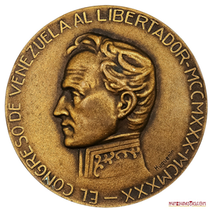 MEDALLA DEL CONGRESO EN EL CENTENARIO DE LA MUERTE DEL LIBERTADOR SIMÓN BOLÍVAR