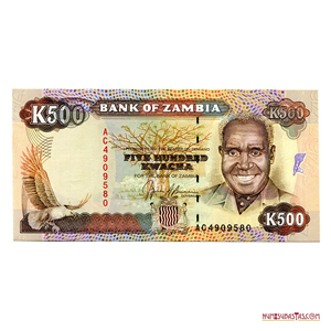 ESCASO BILLETE DE 500 KWACHA DE ZAMBIA EN ALTO GRADO DE CONSERVACIÓN