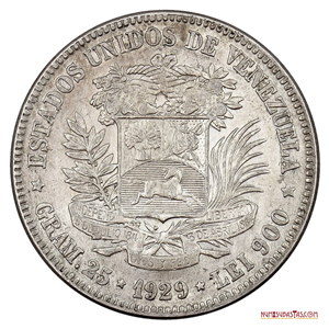 ATRACTIVO FUERTE DE PLATA DEL AÑO 1929 EN ALTO GRADO DE CONSERVACIÓN