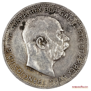 1 CORONA AUSTRIACA DE PLATA DEL AÑO 1914
