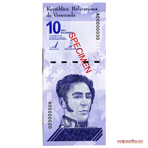 SPECIMEN DEL BILLETE DE 10BSD DEL 29 DE ABRIL DE 2021