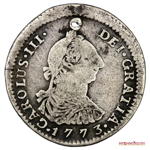 1 REAL DE PLATA ACUÑADO EN POTOSÍ, 1773 JR
