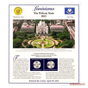 SET DE LOS ¼$ DE LUISIANA 2002 CECAS P Y D CON ESTAMPILLAS